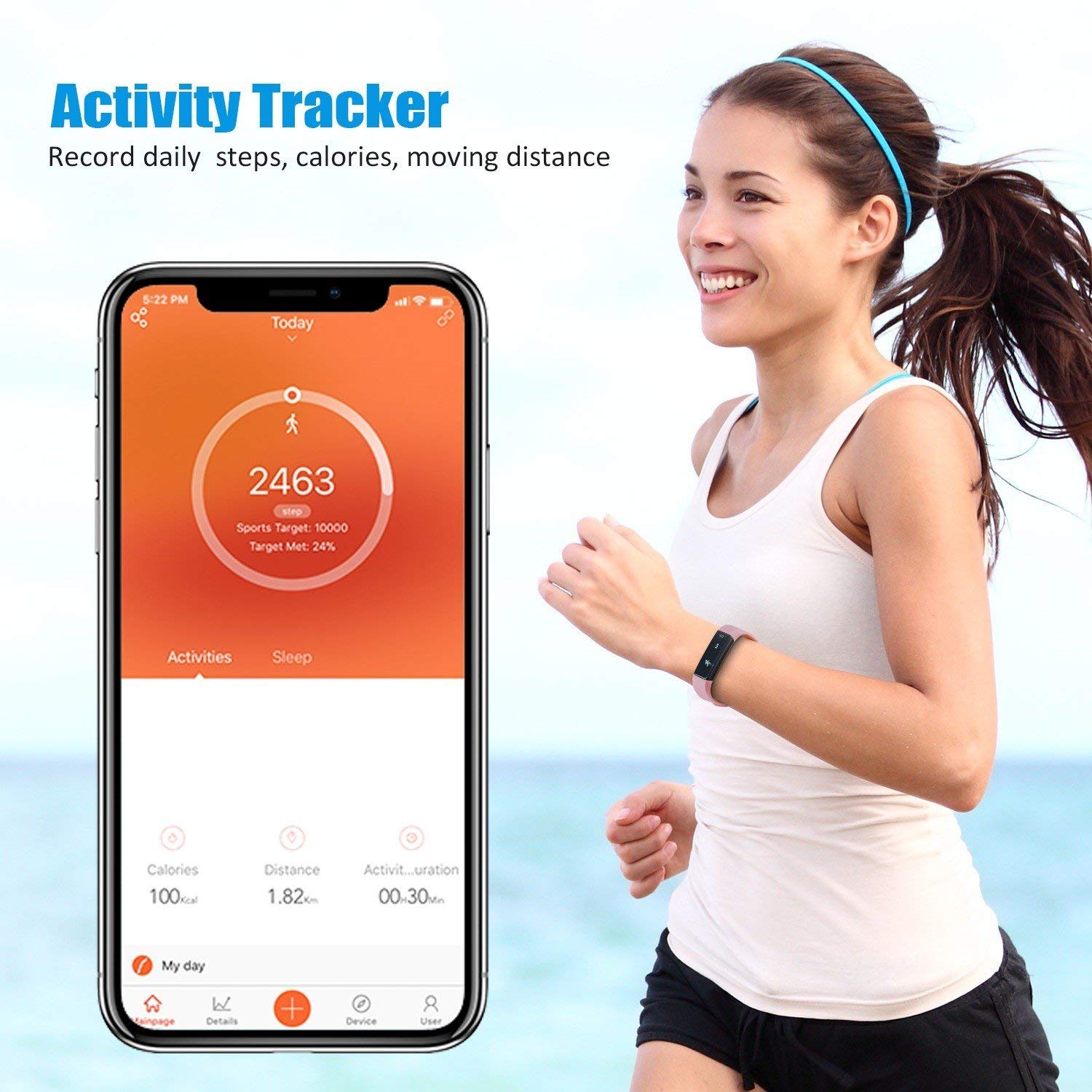 Smartwatch SmartFit Slim – Monitor de Actividad y Sueño + Banda Extra