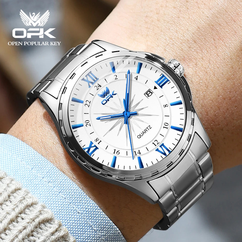Reloj Hombre OPK Clásico Acero Inoxidable Resistente al Agua – HyperKit