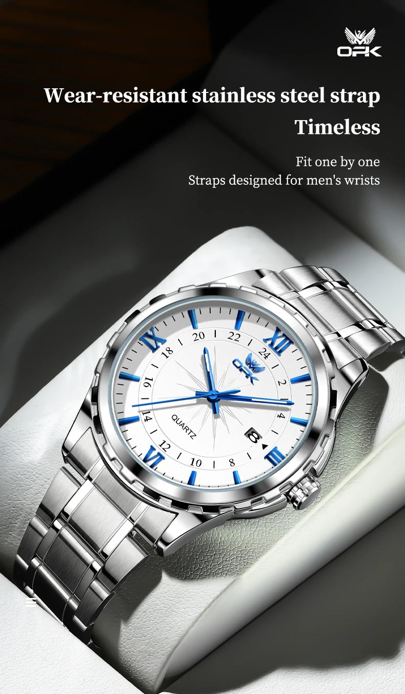 Reloj Hombre OPK Clásico Acero Inoxidable Resistente al Agua – HyperKit