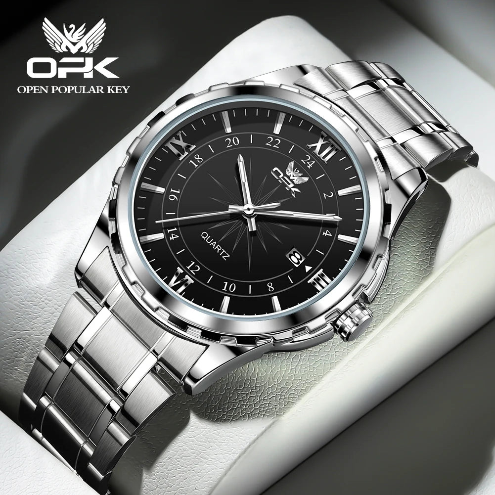 Reloj Hombre OPK Clásico Acero Inoxidable Resistente al Agua – HyperKit