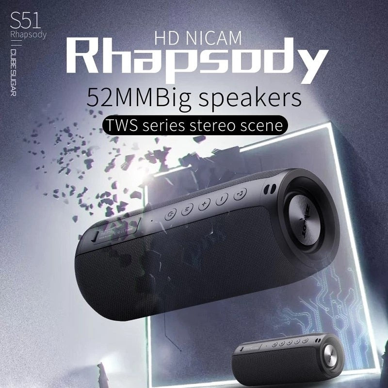 Altavoz Bluetooth 5.0 Portátil 360° con Subwoofer y Resistente al Agua – HyperKit