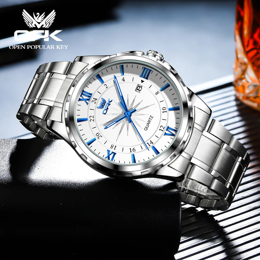 Reloj Hombre OPK Clásico Acero Inoxidable Resistente al Agua – HyperKit