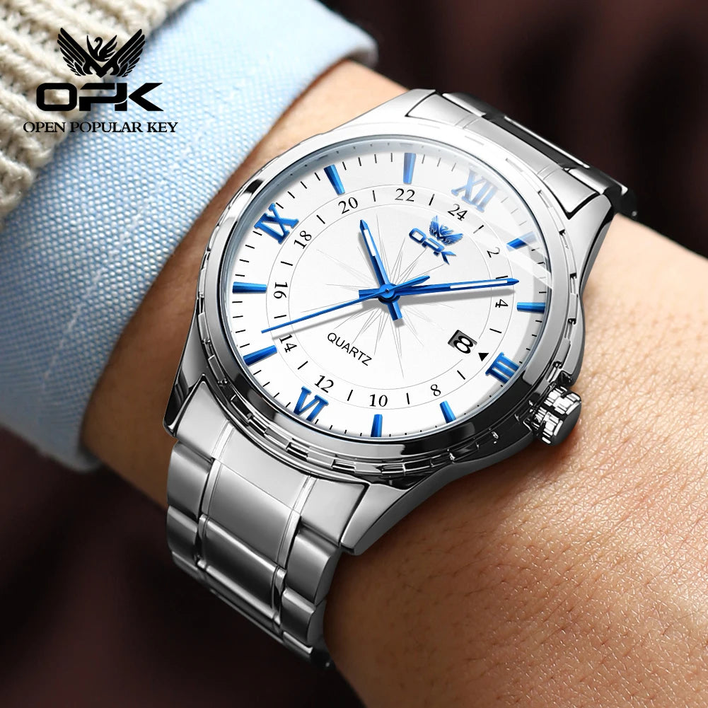 Reloj Hombre OPK Clásico Acero Inoxidable Resistente al Agua – HyperKit